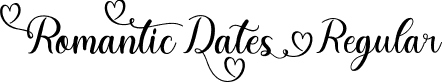 Romantic Dates Regular font - RomanticDates-VG0LV.ttf