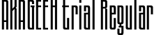 AKAGEEH trial Regular font - AKAGEEHtrial.ttf