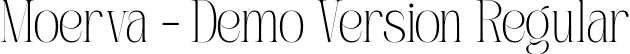 Moerva - Demo Version Regular font - Moerva-DemoVersion-Regular.ttf