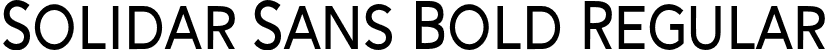 Solidar Sans Bold Regular font - Solidar Sans Bold.otf