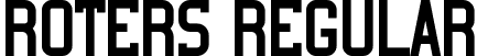 Roters Regular font - Roters.ttf