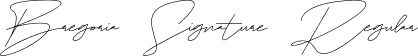 Bregoria Signature Regular font - Bregoria Signature.ttf