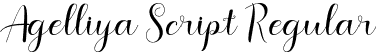 Agelliya Script Regular font - Agelliya.otf