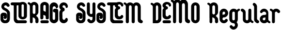 STORAGE SYSTEM DEMO Regular font - STORAGE SYSTEM DEMO.ttf