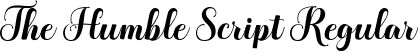 The Humble Script Regular font - The Humble.ttf