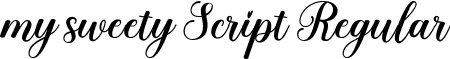 my sweety Script Regular font - My Sweety.ttf