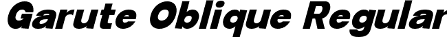 Garute Oblique Regular font - GaruteOblique-Black.ttf