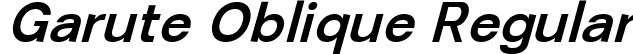 Garute Oblique Regular font - GaruteOblique-SemiBold.ttf