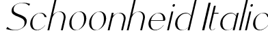 Schoonheid Italic font - Schoonheid Italic.otf