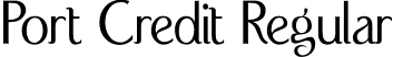 Port Credit Regular font - Port Credit.otf