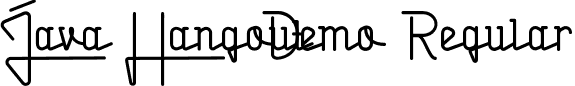 Java Hangout Demo Regular font - JavaHangoutDemoRegular.ttf