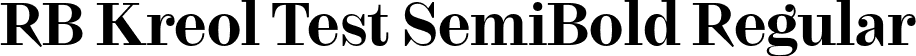 RB Kreol Test SemiBold Regular font - KreolTest-SemiBold.otf