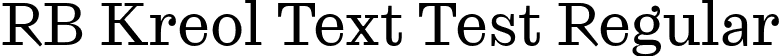 RB Kreol Text Test Regular font - KreolTextTest-Regular.otf