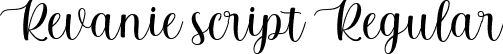 Revanie script Regular font - Revanie script.ttf