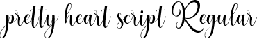 pretty heart script Regular font - Pretty Heart.ttf