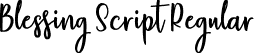 Blessing Script Regular font - Blessing Script.otf