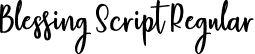 Blessing Script Regular font - Blessing Script.ttf