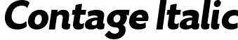 Contage Italic font - Contage Regular Italic.ttf
