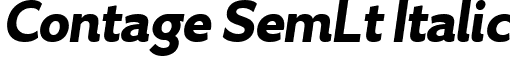 Contage SemLt Italic font - Contage Semi Light Italic.ttf