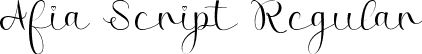 Afia Script Regular font - Afia ttf.ttf