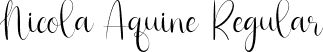 Nicola Aquine Regular font - Nicola Aquine.otf