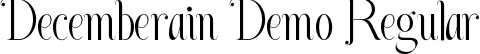 Decemberain Demo Regular font - DecemberainDemoRegular.ttf