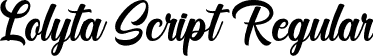Lolyta Script Regular font - LolytaScript - PERSONAL USE ONLY.otf