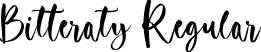 Bitteraty Regular font - Bitteraty.ttf