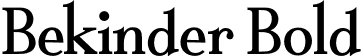 Bekinder Bold font - Bekinder Bold.otf