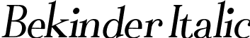 Bekinder Italic font - Bekinder Italic.otf