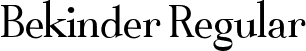 Bekinder Regular font - Bekinder.ttf