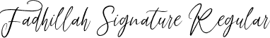 Fadhillah Signature Regular font - Fadhillah Signature.otf