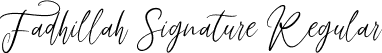 Fadhillah Signature Regular font - Fadhillah Signature.ttf