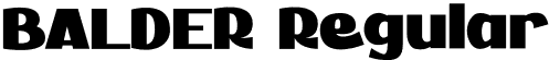 BALDER Regular font - BALDER.otf