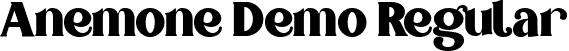 Anemone Demo Regular font - Anemone_F3_Demo.ttf