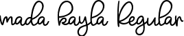 mada kayla Regular font - mada kayla.otf