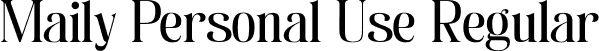 Maily Personal Use Regular font - mailypersonaluse-ywree.otf