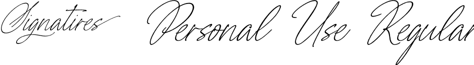 Signatires Personal Use Regular font - SignatiresPersonalUse-OVajp.otf