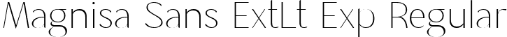 Magnisa Sans ExtLt Exp Regular font - MagnisaSans-ExtraLightExp.ttf