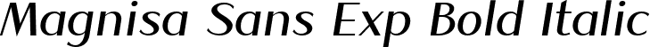 Magnisa Sans Exp Bold Italic font - MagnisaSans-BoldExpItalic.ttf
