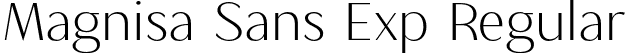 Magnisa Sans Exp Regular font - MagnisaSans-RegularExp.otf