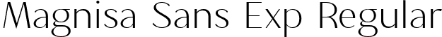 Magnisa Sans Exp Regular font - MagnisaSans-RegularExp.ttf
