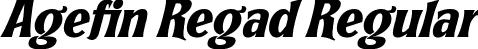 Agefin Regad Regular font - AgefinRegadtrial-Slant.ttf