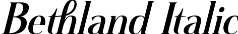 Bethland Italic font - Bethland-Italic.otf