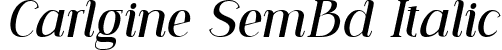 Carlgine SemBd Italic font - Carlgine-SemiBoldItalic.ttf