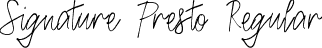Signature Presto Regular font - SignaturePresto.ttf