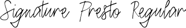 Signature Presto Regular font - SignaturePresto.otf