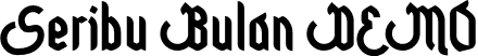 Seribu Bulan DEMO font - SeribuBulanDEMO.otf