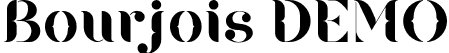 Bourjois DEMO font - BourjoisDEMO.otf