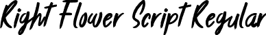 Right Flower Script Regular font - Right-Flower.ttf